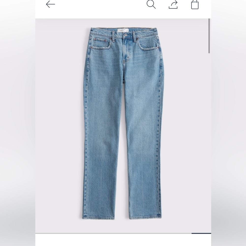 Abercrombie & Fitch The 90’s Straight Mid Rise | Curve Love